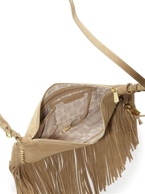 michael kors presley suede medium shoulder bag|Michael Kors shoulder bags.